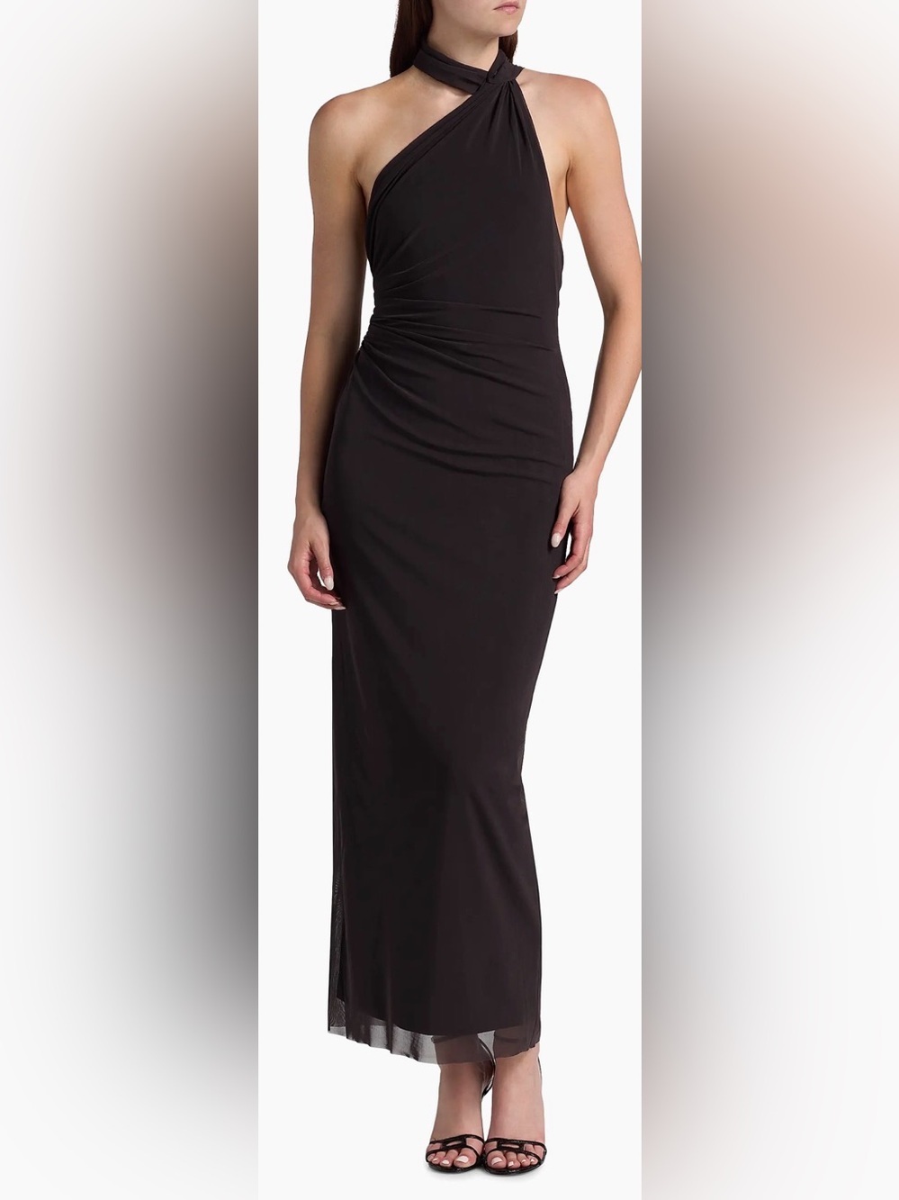 NEW Significant Other Avni Charcoal One-Shoulder Maxi Dress sz 8